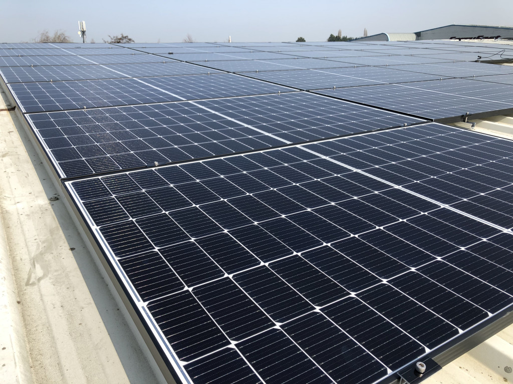 Large array of solar panels