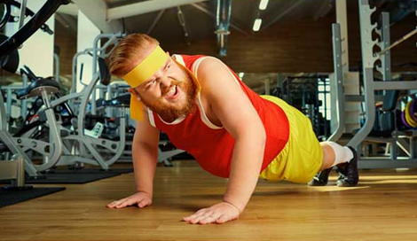 Man doing press-ups