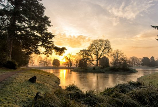 Beautiful winter sunset