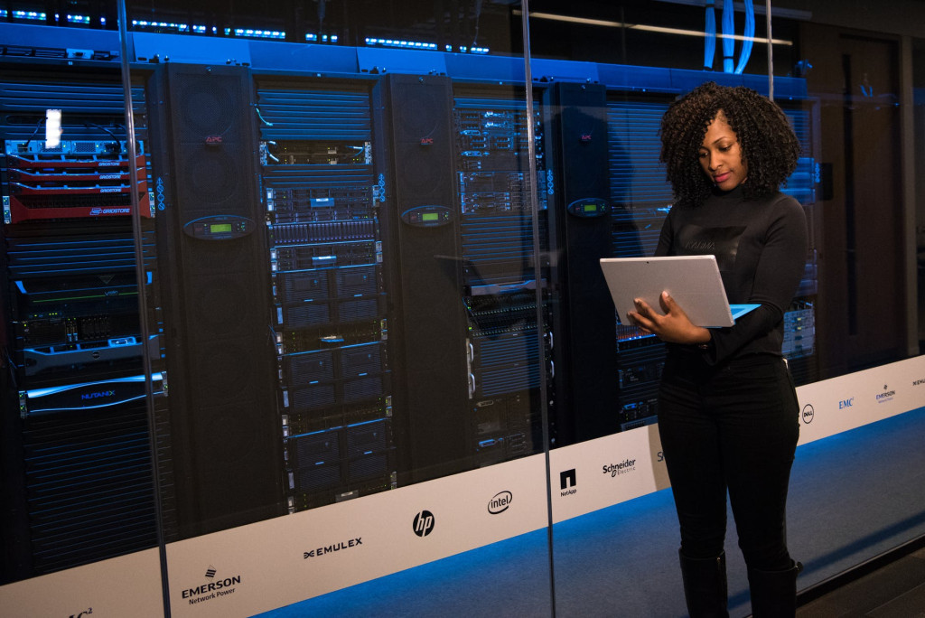 Staff in server room