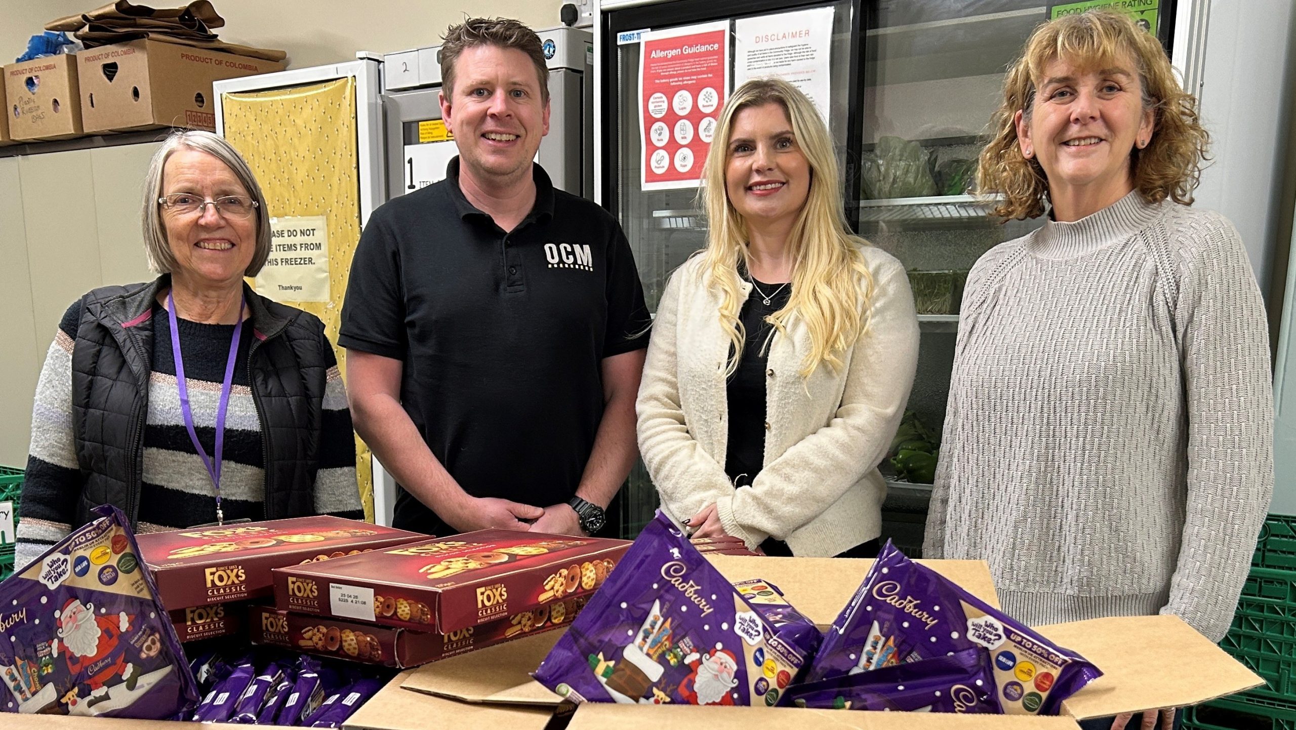Pershore Community Cupboard thanks OCM for its continued Christmas support