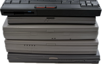Vintage laptops from the 1990s and early 2000s